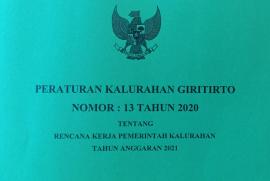 Peraturan Kalurahan Giritirto No 13 Tahun 2020 Tentang RKPKal TA 2021